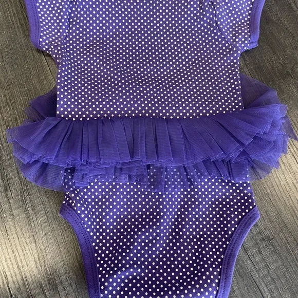 Purple LSU Baby Onesie with Tulle Skirt - Picture 4 of 4